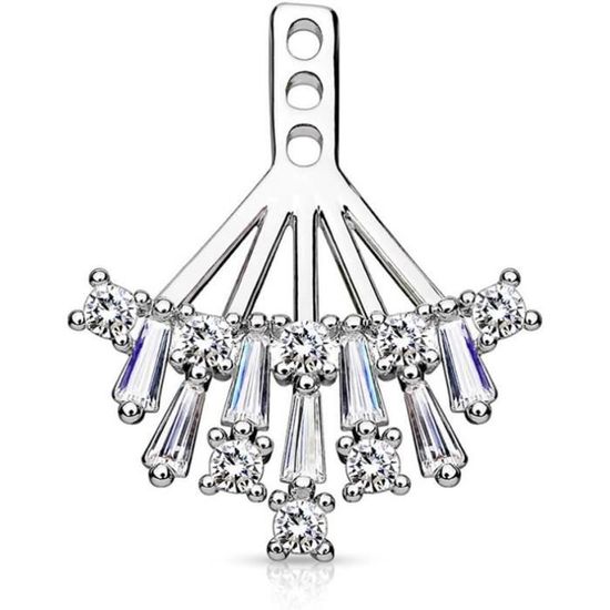 Boucles d'oreilles épingle à nourrice pour cartilage en argent sterling, 30 mm pour femmes, adolescentes, filles