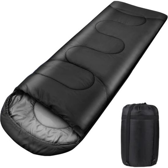 Sac De Couchage 3-4 Saisons - 220x80cm Léger & Imperméable - Coton Respirant - Camping Rando