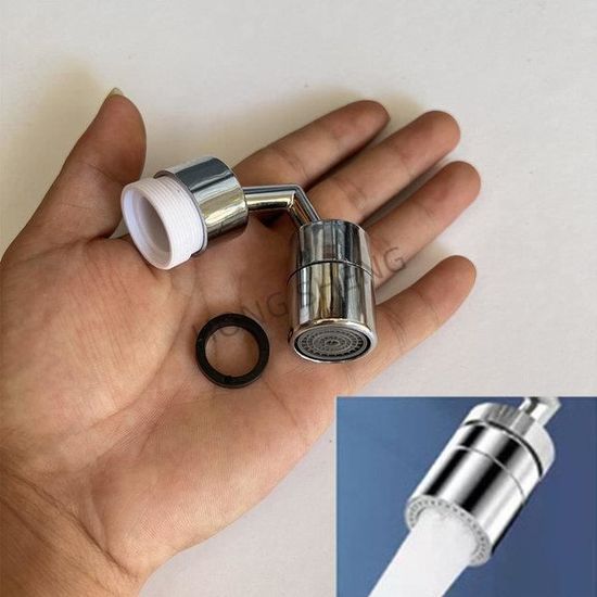 Rallonge de robinet pivotante 1080° avec mousseur en laiton,3 modes d'écoulement,économiseur d'eau,adaptateur pour cuisine ou lavabo | Leroy Merlin