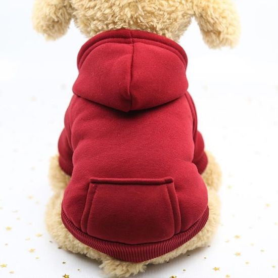 2-XS -Hiver Pet chien vêtements pour chien manteau à capuche chaud chiens animaux vêtements pour chiens Hoodies animaux tenues