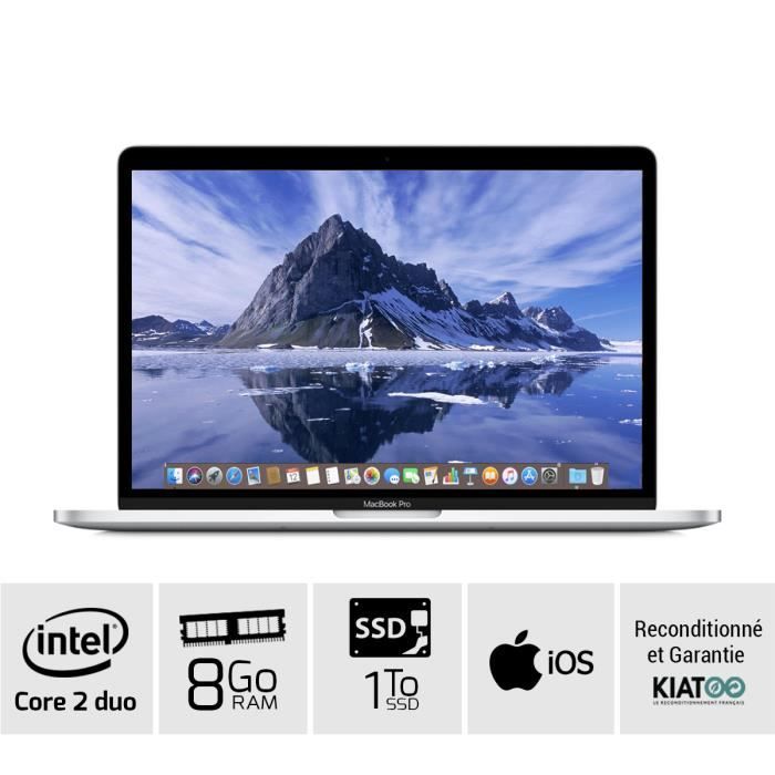 MACBOOK PRO 13 Gris A1278 core 2 duo 8 go ram 1To SSD disque dur clavier AZERTY