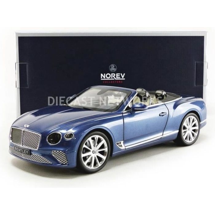 Voiture Miniature de Collection - NOREV 1/18 - BENTLEY Continental GTC - 2019 - Blue - 182785