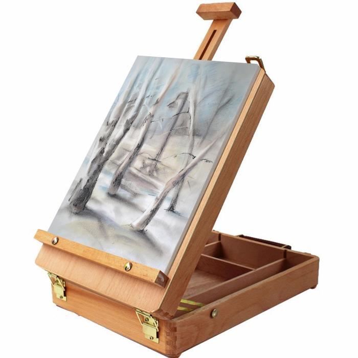 Chevalet - Chevalet de Table 36cm Set chevalet d’artiste multi-usage, Station de Travail pour la Peinture & le Dessin.