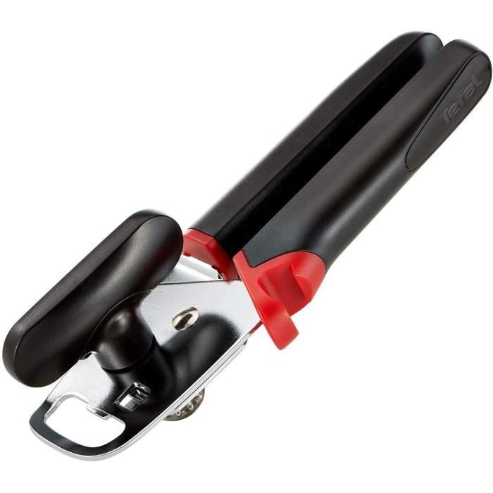 OUVRE-BOITE ELECTRIQUE Tefal K2070514 Ingenio Ouvre-Boîte de conserve ustensile de cuisine noir et rouge avec anneau en 27