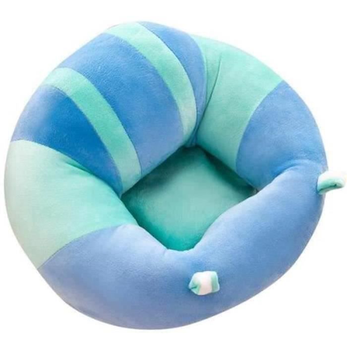 Canapé Siège Chaise Bébé Tout Doux Assis Confort Peluche Jouet Support pour Fille Garçon dans Maison 3-16 mois Vert et bleu