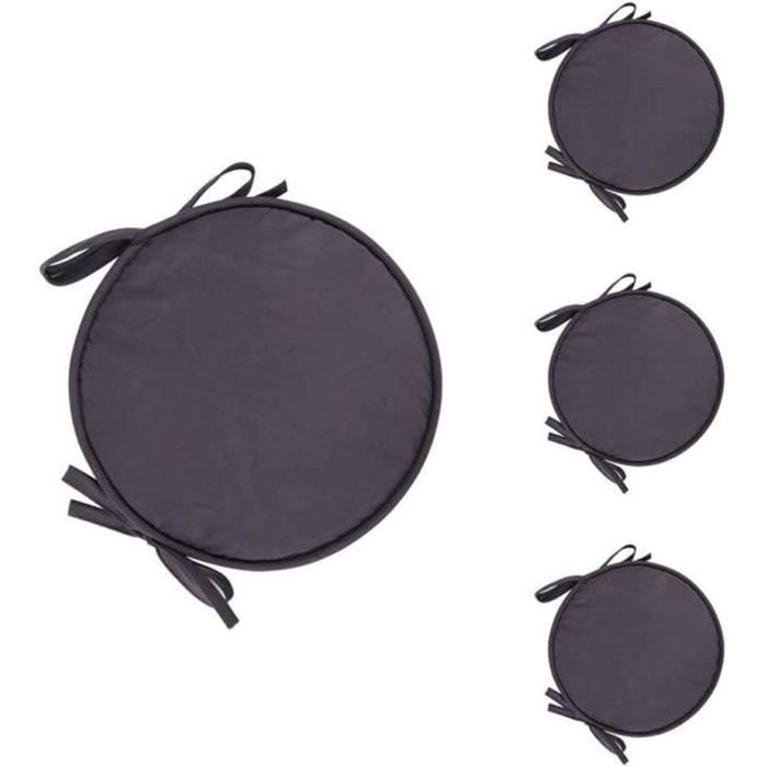 Lot de 4 Coussins Rond Chaises Fauteuils Universel Galettes de Chaises Coussinets pour Intérieur Extérieur Coussin Jardin Cuisine