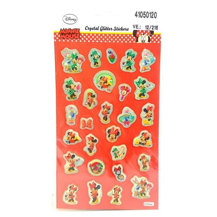 Disney autocollants à paillettes Minnie Mouse 28 pièces