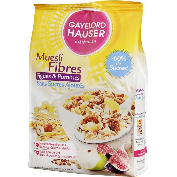 GAYELORD HAUSER Muesli fibres Figues et pommes 375g