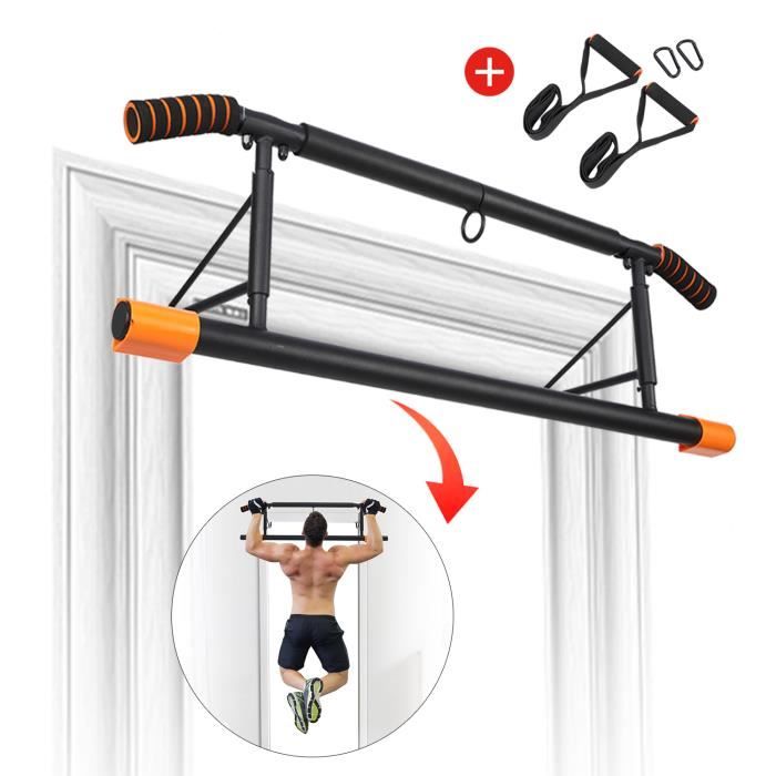 ISE Barre de Traction Murale,Amovible Sans Vis ni Perçage,Barre Fixe de Musculation,Pull Up Bar avec Poignées Rembourrée SY-1701B