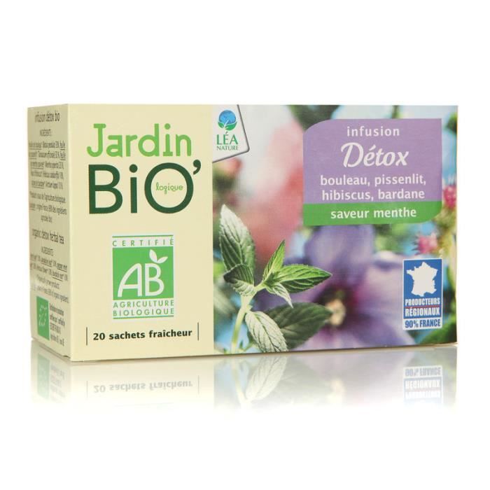 Infusion detox bio 20 x 1,5 g Jardin Bio