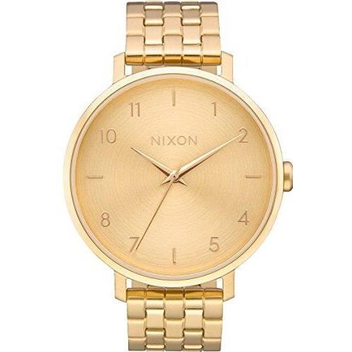 Nixon Femme Analogique Quartz Montre avec Bracelet en Acier Inoxydable Plaqué A1090502-00
