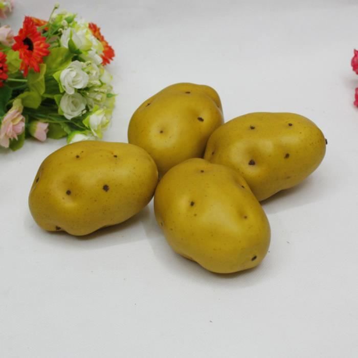 5 pièces Simulation Pommes de Terre Réaliste Adorable de Moule Photographie Accessoires Vitrine Décor pour Cuisine
