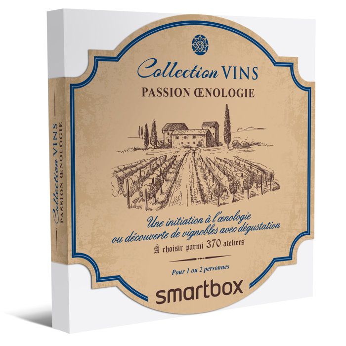 SMARTBOX - Coffret Cadeau - PASSION ŒNOLOGIE - 370 expériences autour du vin : dégustations et visites