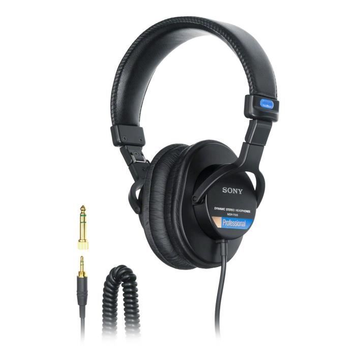 Sony MDR7506, Circumaural, Bandeau, Avec fil, 10 - 20000 Hz, 3 m, Noir