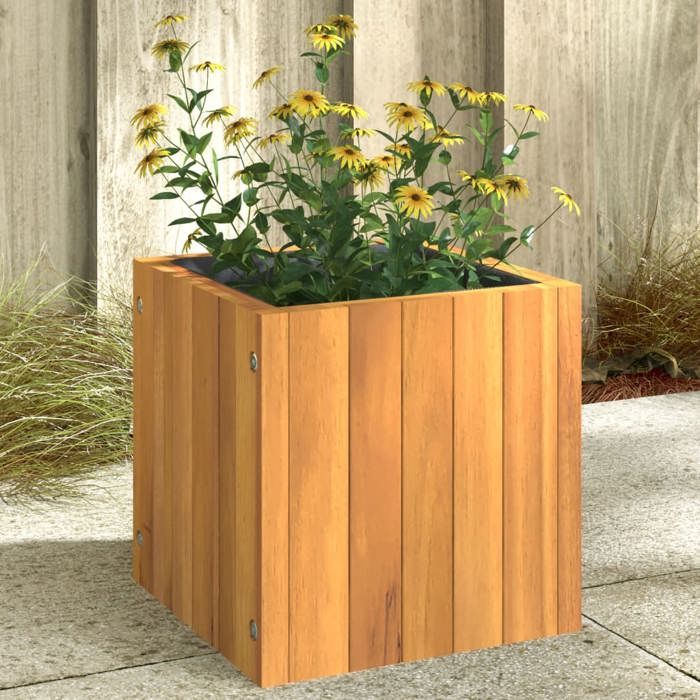 VIDAXL Jardinière Acacia 25 cm - vue 2