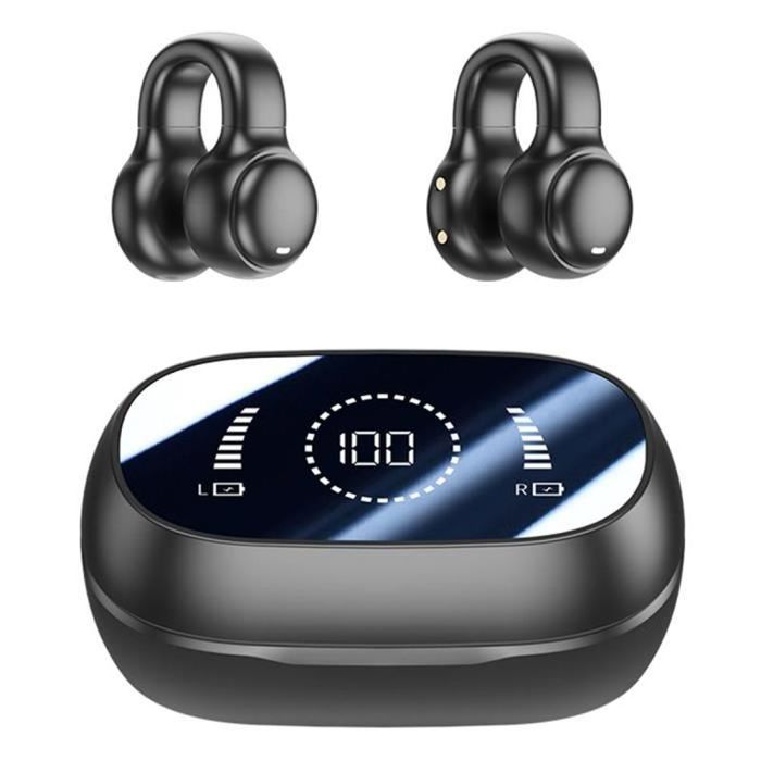 ZRUHIG Casque Conduction Osseuse, Ecouteurs Bluetooth 5.2 sans Fil avec Micro, Casque de Sport étanche IP67 pour Le Jogging, la Course, Le vél(Noir ZRUHIG Casque Conduction Osseuse, Ecouteurs Bluetooth 5.2 sans Fil avec Micro, Casque de Sport étanche IP67 pour Le Jogging, la Course, Le vél(Noir