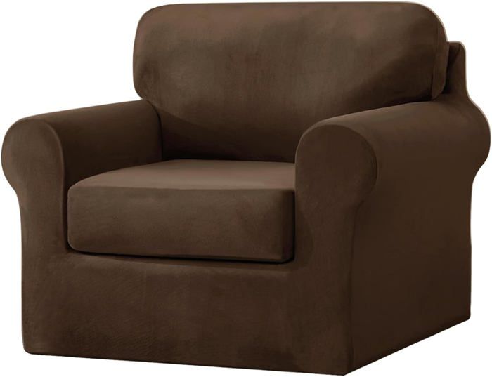 Lot de 3 housses de fauteuil 1 place Housses de canapé en velours épais
