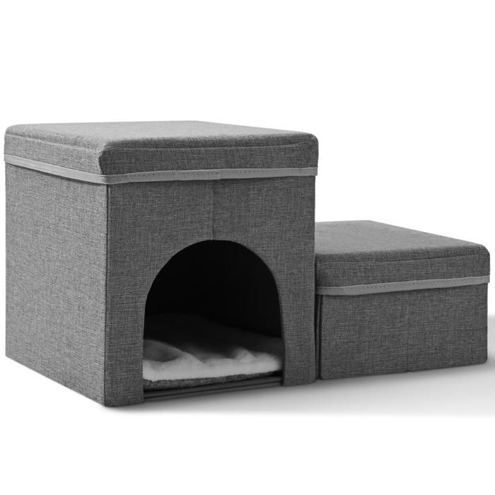 Comparer les prix de TTLIFE Escalier pour chien à 2 marches pour petits chiens,escalier pour chats âgés en éponge, 57,5cm x 36cm x 33cm