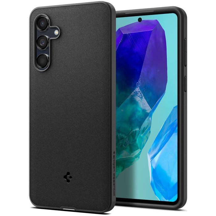 Coque de protection - SPIGEN - Samsung Galaxy M55 - Noir Mat - Semi-rigide - Sand Blast