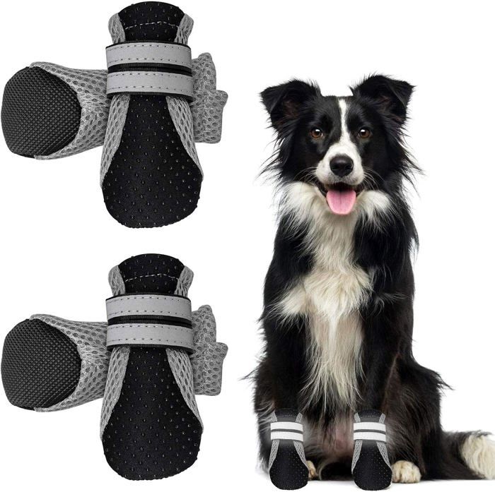 Meilleurs prix pour Bottes pour Chien - GIGICIAL - Taille Moy - Antidérapantes - Respirantes - Couleur Noir