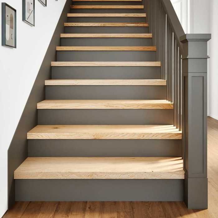vidaXL Marches descalier 8pcs non traité 100x25x2cm bois chêne massif marche descalier pour escalier en bois 3282908
