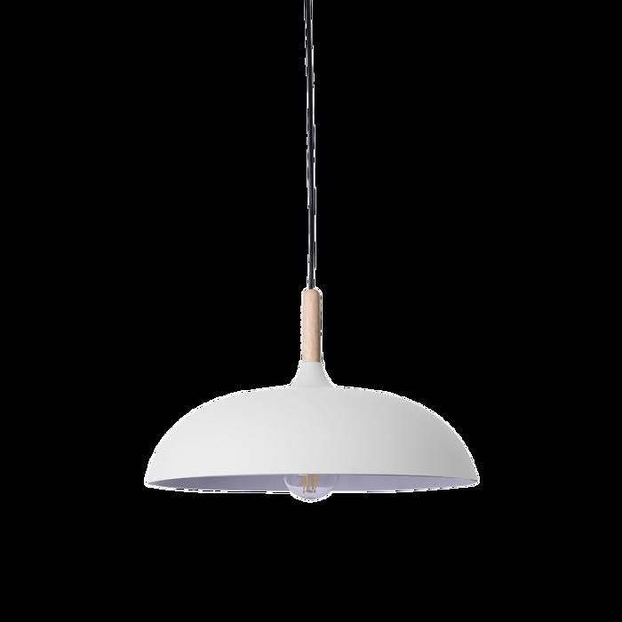 Suspension Industrielle Moderne en Bois et Métal Blanc Style Nordique E27 Idéale pour Chambre et Salle à Manger