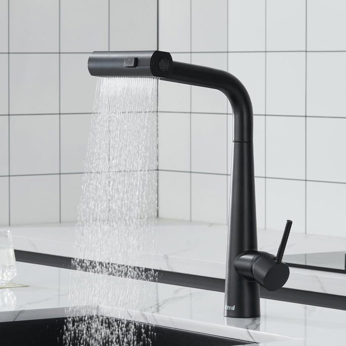 SMEG MID2MN ROBINET MITIGEUR MONOCOMMANDE AVEC DOUCHETTE EXTRACTIBL Noir 8017709309534