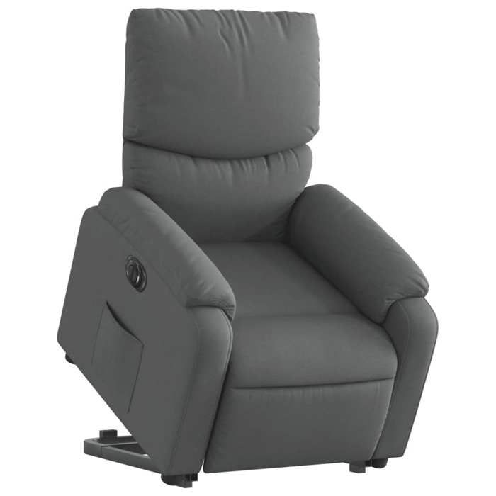 Fauteuil relax TV fonction de levage electrique tres confortable en tissu gris fonce DEC028352 Fauteuil relax TV fonction de levage electrique tres confortable en tissu gris fonce DEC028352