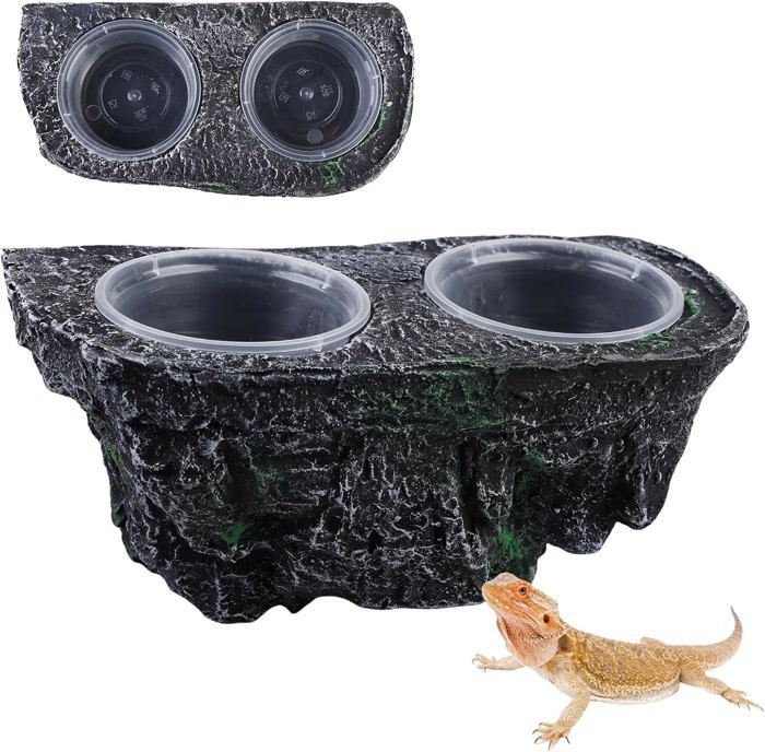 3 Bols D'alimentation En Eau Pour Reptiles Avec Ventouse