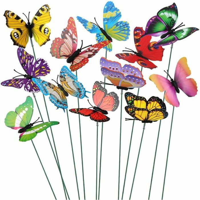 Lot De 3 Jolis Papillons Volants à énergie Solaire, Décoration De