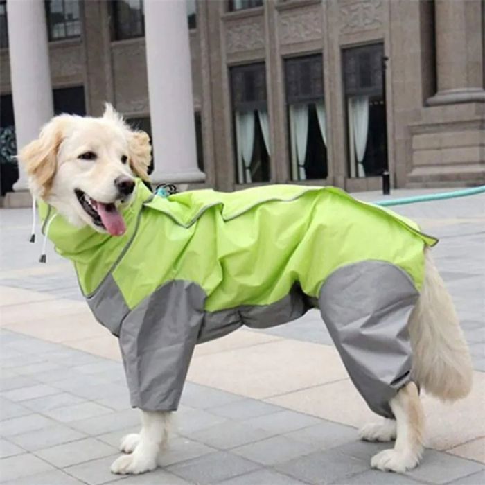 Meilleurs prix pour Manteau imperméable pour chien avec capuche amovible veste réglable pour chien avec cordon de serrage pour lextérieur30
