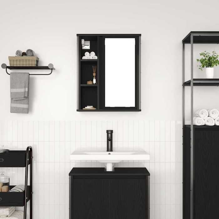 Top sélectionPlacard de Rangement/Armoire murale de salle de bain - JILLE - miroir chêne noir 50 x 21 x 60 cm LIFE05 2174732