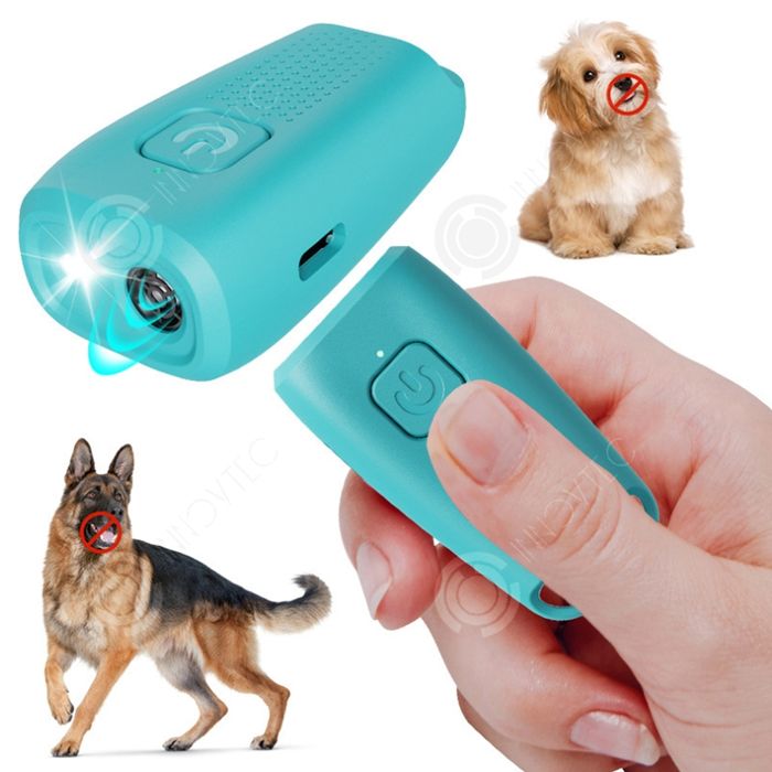 Meilleurs prix pour INN Dispositif anti aboiement 300 mah répulsif ultrasonique pour chien portable mini flash anti-aboiements dispositif