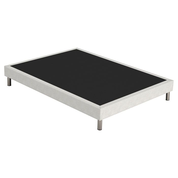 Sommier tapissier + pieds 140x190 SR15 beige