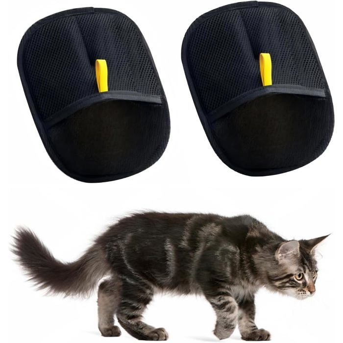 Meilleurs prix pour 2 Pièces Gant Poil Chat Double Face Brosse Poils Animaux Utilisés Pour Le Nettoyage Lépilation Et La Beauté Pour Les Canapés(B)