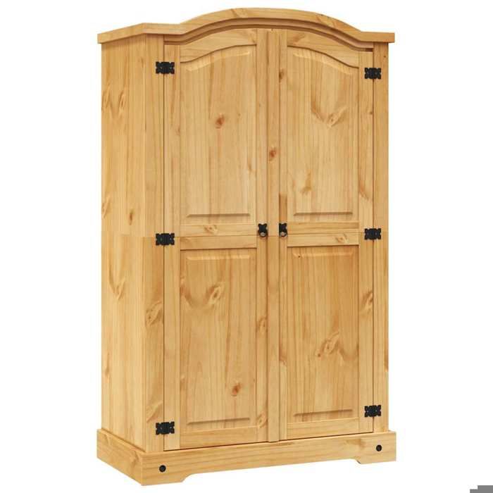 Garde-robe - Armoire Penderie - Style Scandinave - avec 2 portes Gamme Corona pin mexicain@EU27870287