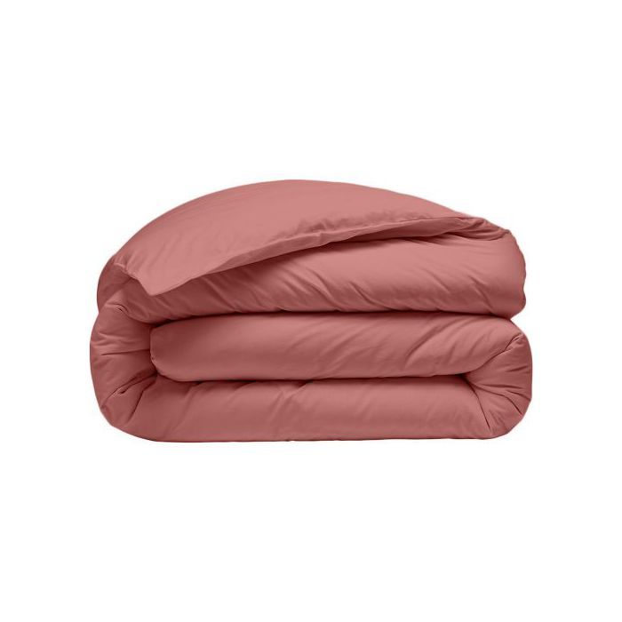 Housse de couette 220x240 cm Percale de Coton Lavé Vieux Rose