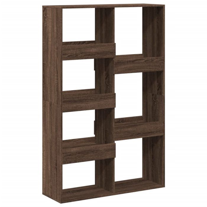 SALE 2026Bibliothèque - Colonne/Cloison de séparation pour livres - chêne marron - bois dingénierie 42 Kg 6460047