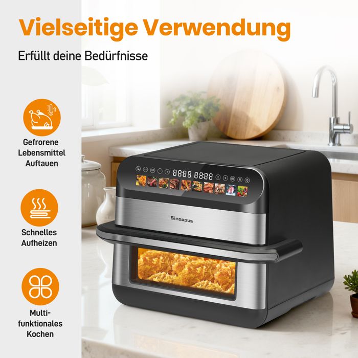 Airfryer - friteuse à air sans huile CDISPLAY 10 fonctionsGrande capacité 10 L - Cdisplay