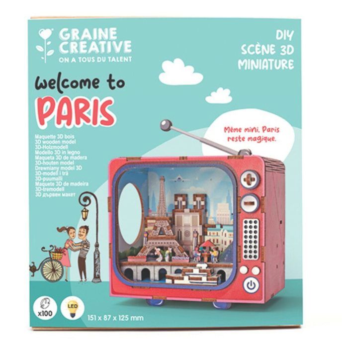 Maquette 3D bois TV - Paris