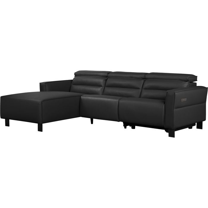 Carpari-canapé Dangle 3 Places Avec 1 Relax Électrique gauche En Pu Noir Carpari-canapé Dangle 3 Places Avec 1 Relax Électrique gauche En Pu Noir