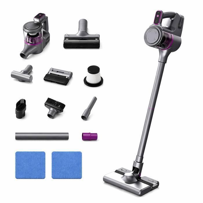 Appareil aspirateur laveur tout-en-un 4 fonctions en 1 réglage LCD à 3 niveaux 14 000 Pa 100 W 2 000 Ah