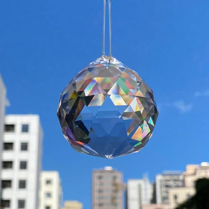 Attrape-Soleil en Cristal Prisme - Cristaux à Suspendre pour Décoration de Fenêtre - Taille 10-30mm