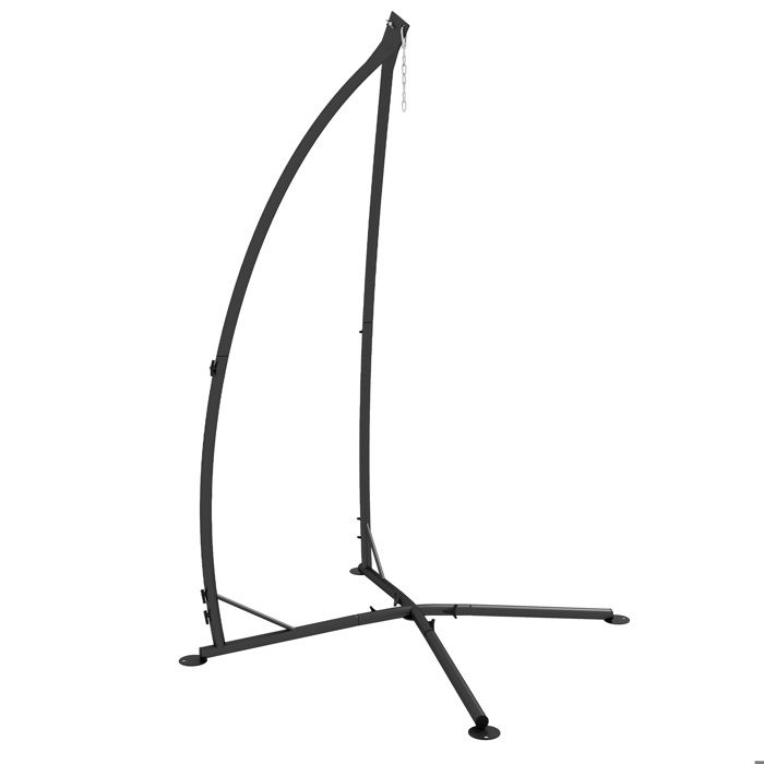 Support pour Fauteuil Suspendu - Pied Fauteuil Suspendu hauteur 215 cm - Charge Max. recommandée 150 Kg métal noir