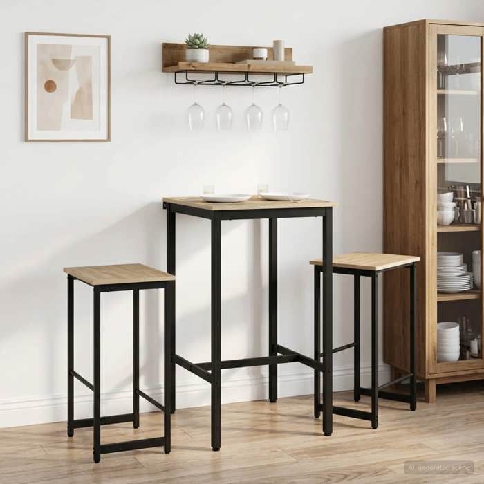 RemiseTabouret de Bar 2 Pc Chêne Sonoma 40x32x64 cm en bois avec pieds réglables pour Cuisine sjg83nlin40l