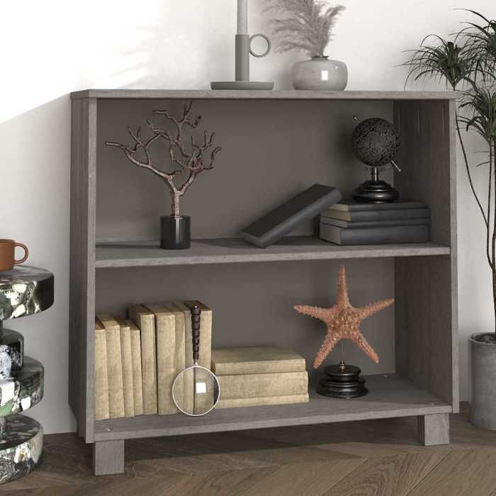 Gris Buffet HAMAR Gris clair 85x35x80 cm Bois massif de pin - Meuble Rangement LV30625