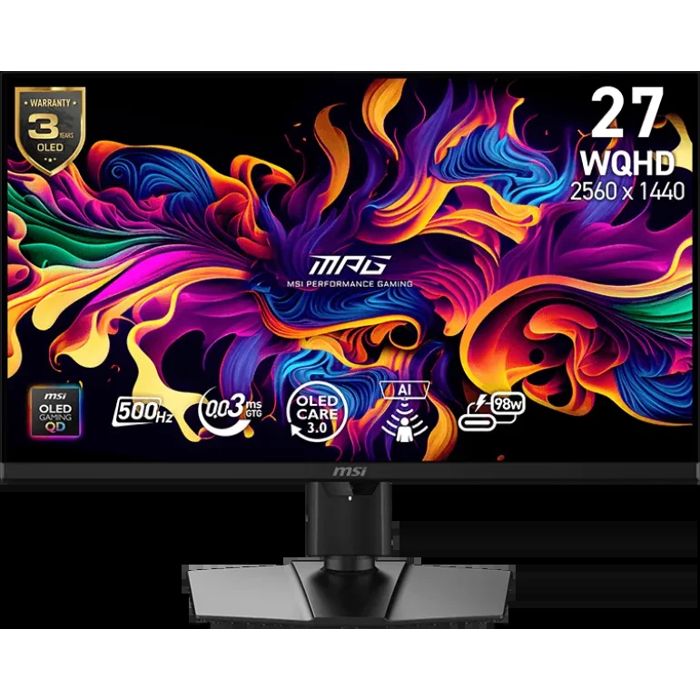 Écran PC MSI MPG 271QRDE QD OLED X50 26 5 Wide Quad HD 500Hz QD OLED G SYNC 1ms