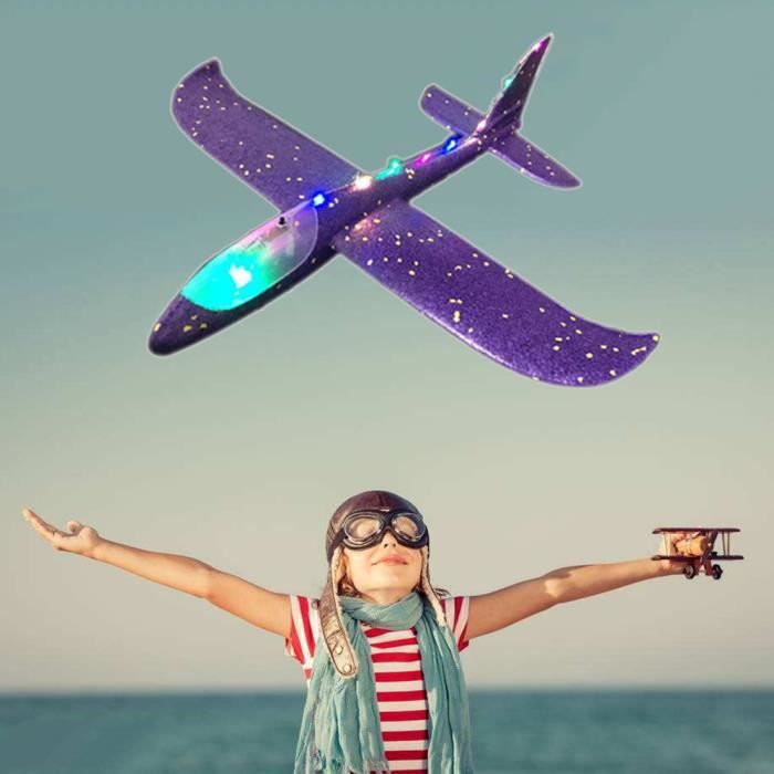 37cm 5 Pièces Sans Lumières-Avion à Lancer à La Main En Mousse EPP Jouet Amusant'Extérieur Pour