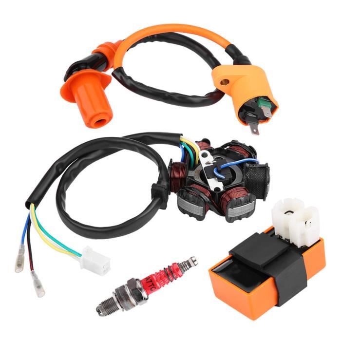 Kit Allumage Course Pour Scooter GY6 125-150cc - Bobine, CDI, Stator, Bougie (KIMISS)
