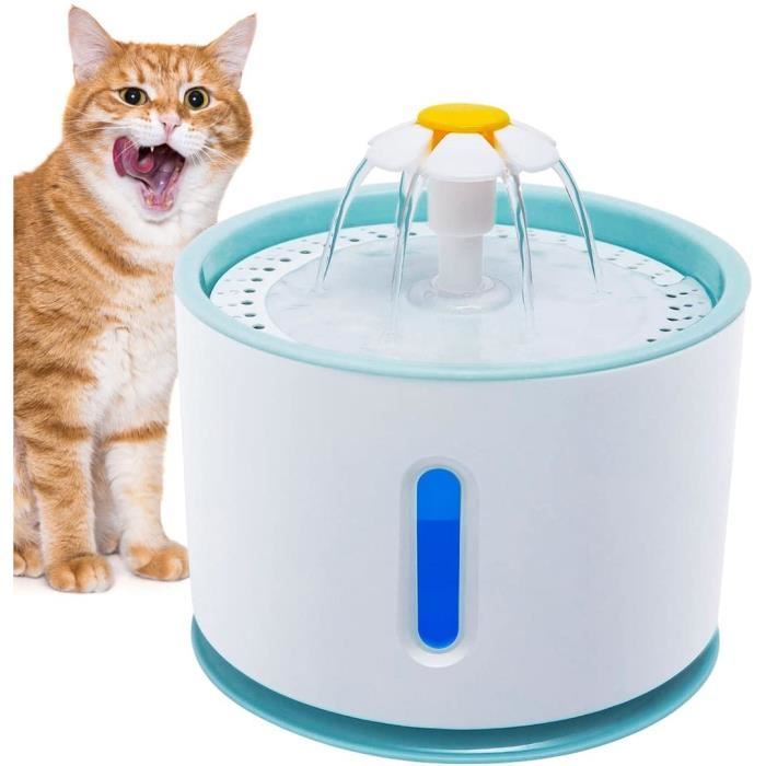 Fontaine pour Chat Chien Distributeur Eau Chat avec Lumière LED 2.4L Grande Capacité Distributeur Eau pour Chat [57]